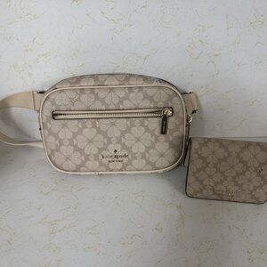 Kate Spade Cream Floral Crossbody and Wallet